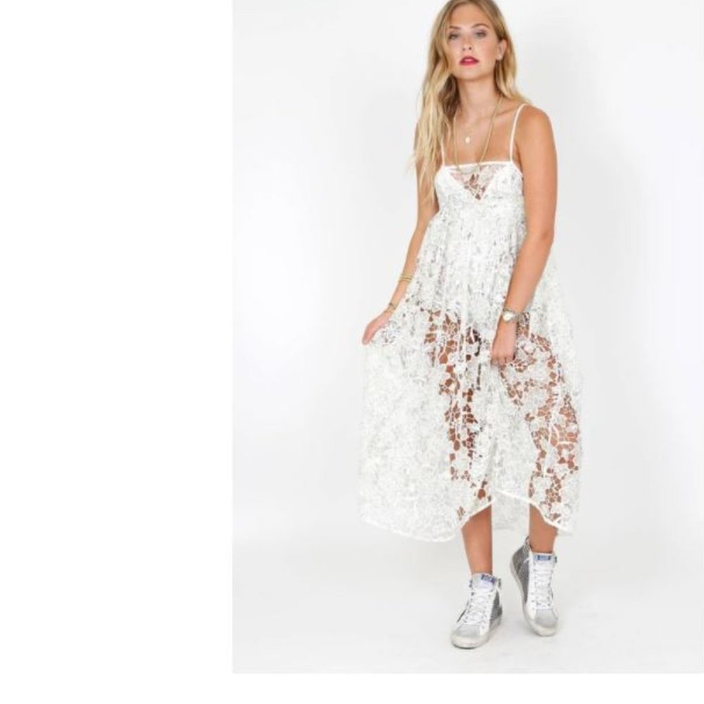 For Love & Lemons Sundae Tank Midi Dress - Picture 2 of 10